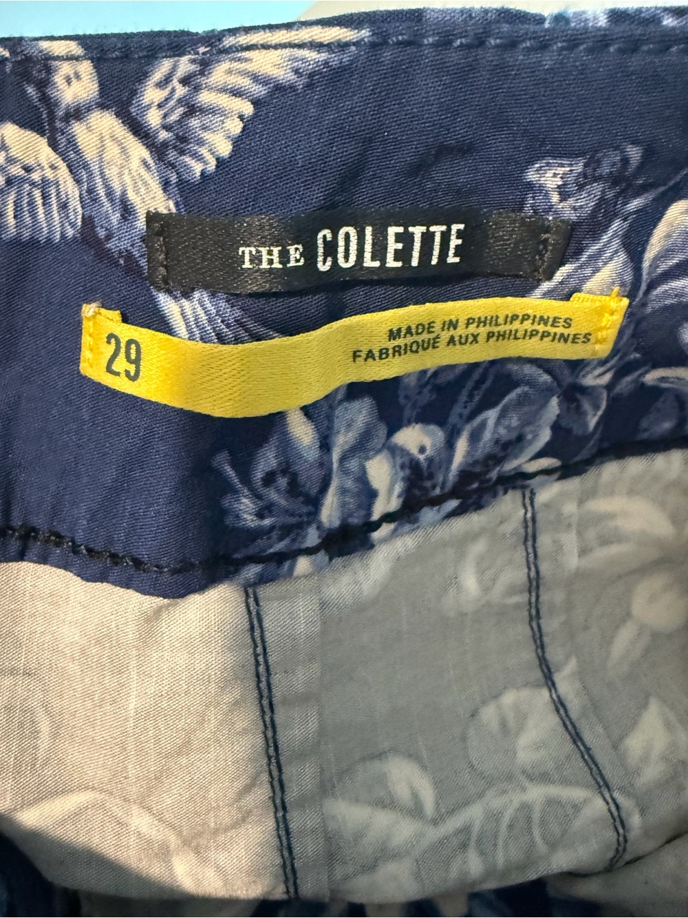 Anthropologie Maeve the Colette Tropical Print Blue Wide Leg Pants size 29 NWT - Picture 3 of 10